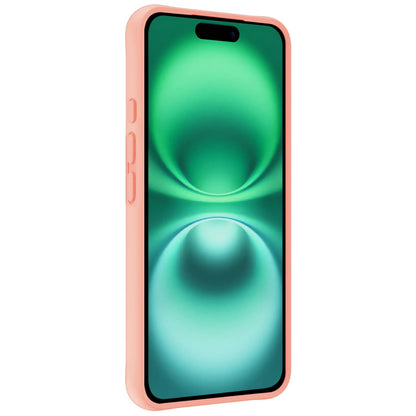 Forterra iPhone 16 Plus Hoesje Siliconen Backcover Lichtgewicht - Perzik