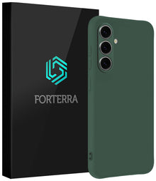 Forterra Samsung S25 Hoesje Siliconen Backcover Lichtgewicht - Donkergroen