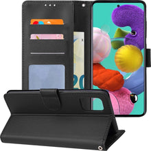 Forterra Samsung A51 Hoesje Bookcase Cover met Kaarthouder - Zwart