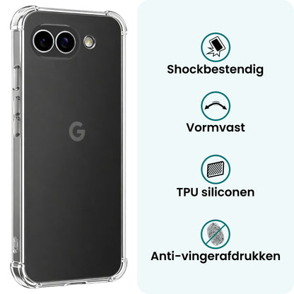 Forterra Google Pixel 10a Hoesje Shockproof Backcover Siliconen - Transparant