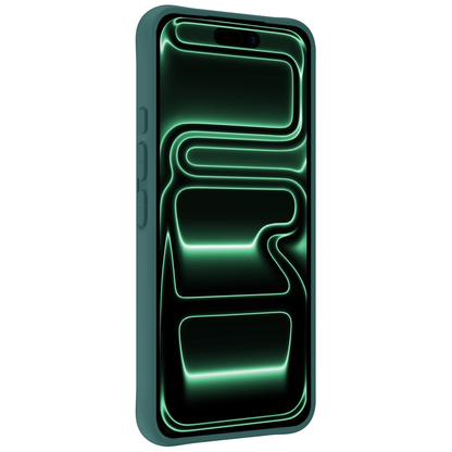 Forterra iPhone 17 Pro Max Hoesje Siliconen Backcover Lichtgewicht - Donkergroen