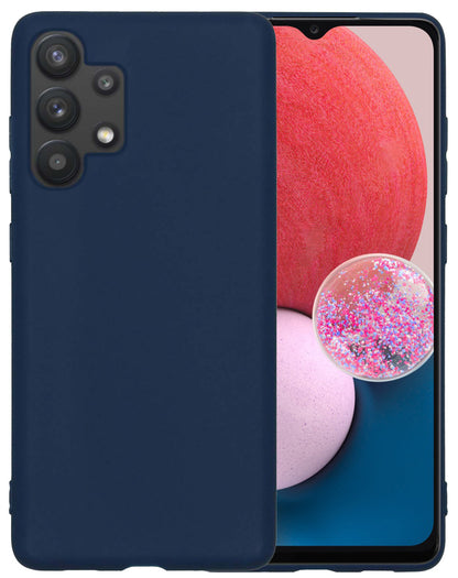 Forterra Samsung A13 4G Hoesje Siliconen Backcover Lichtgewicht - Donkerblauw