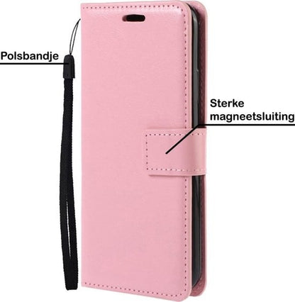Forterra Samsung S21 Hoesje Bookcase Cover met Kaarthouder - Lichtroze