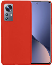 Forterra Xiaomi 12X Hoesje Siliconen Backcover Lichtgewicht - Rood