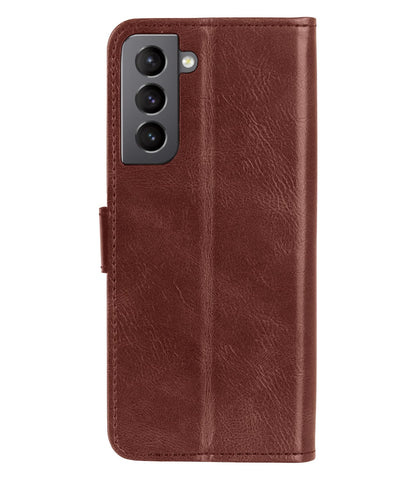Forterra Samsung S22 Plus Hoesje Bookcase Cover met Kaarthouder - Bruin