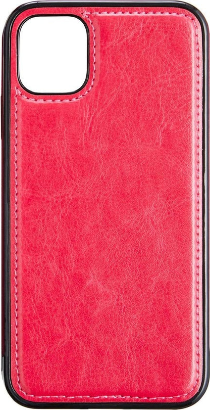 Forterra iPhone 12 Hoesje Bookcase Cover Uitneembaar - Donkerroze