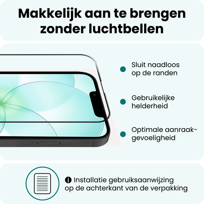 Forterra iPhone 17e Screenprotector Gehard Glas - Full Screen