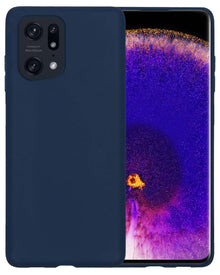 Forterra OPPO Find X5 Hoesje Siliconen Backcover Lichtgewicht - Donkerblauw