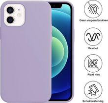 Forterra iPhone 12 Mini Hoesje Siliconen Backcover Lichtgewicht - Lila