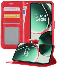 Forterra OnePlus Nord CE 3 Lite Hoesje Bookcase Cover met Kaarthouder - Rood
