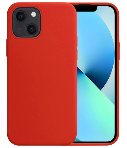 Forterra iPhone 13 Mini Hoesje Siliconen Backcover Lichtgewicht - Rood