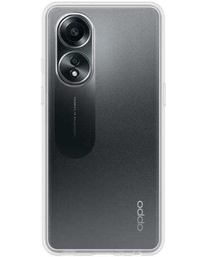 Forterra OPPO A58 Hoesje Siliconen Backcover Lichtgewicht - Transparant
