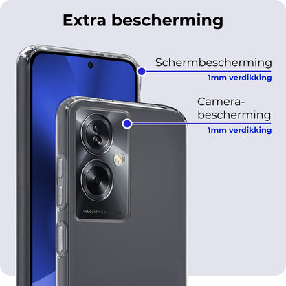 Forterra OPPO A79 Hoesje Siliconen Backcover Lichtgewicht - Transparant