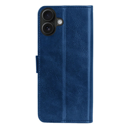 Forterra iPhone 16 Plus Hoesje Bookcase Cover met Kaarthouder - Donkerblauw