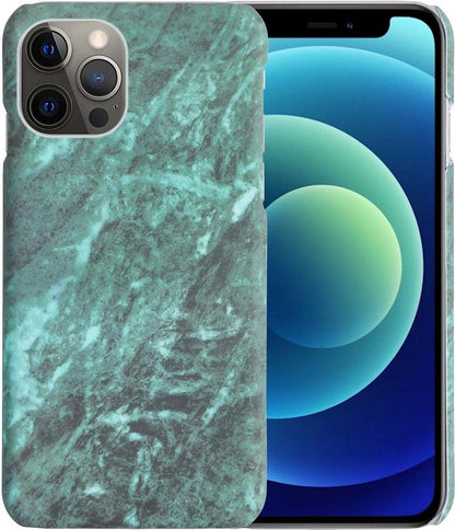 Forterra iPhone 12 Pro Hoesje Marmer Hard Case Cover - Groen