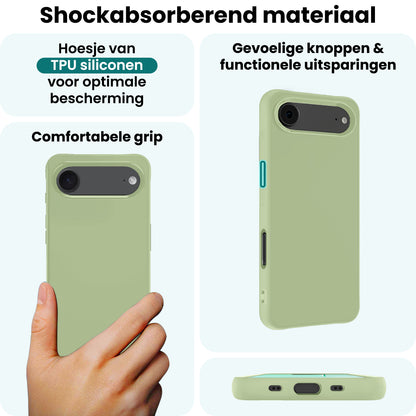 Forterra iPhone Air Hoesje Siliconen Backcover Lichtgewicht - Groen