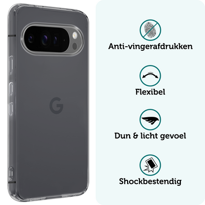 Forterra Google Pixel 10 Pro XL Hoesje Siliconen Backcover Lichtgewicht - Transparant