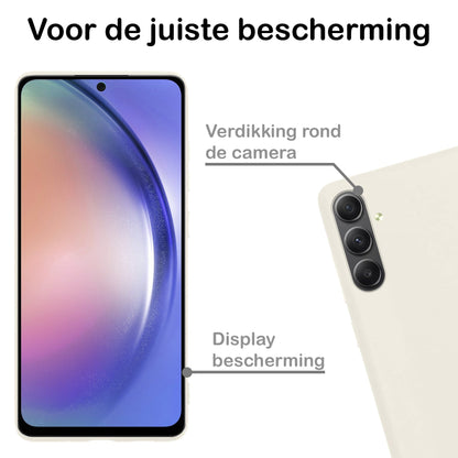 Forterra Samsung A54 Hoesje Siliconen Backcover Lichtgewicht - Wit