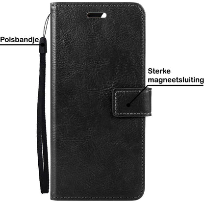 Forterra Samsung A14 Hoesje Bookcase Cover met Kaarthouder - Zwart