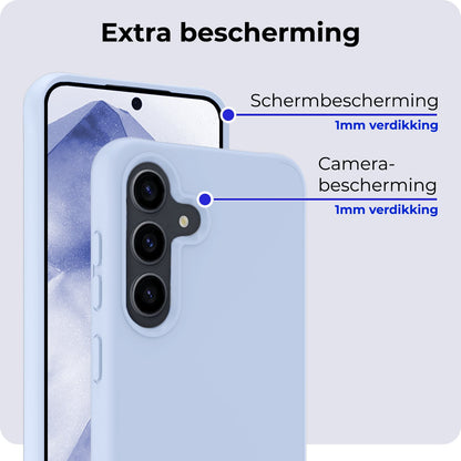 Forterra Samsung A55 Hoesje Siliconen Backcover Lichtgewicht - Lichtblauw