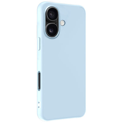 Forterra iPhone 16 Plus Hoesje Siliconen Backcover Lichtgewicht - Lichtblauw