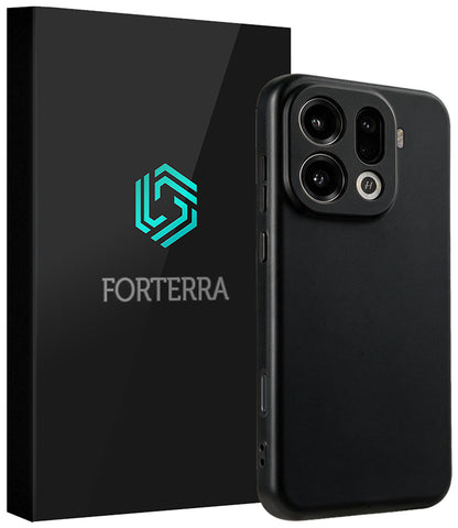 Forterra OPPO Find X9 Pro Hoesje Siliconen Backcover Lichtgewicht - Zwart