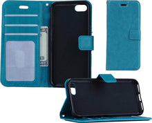Forterra iPhone SE 2020 Hoesje Bookcase Cover met Kaarthouder - Turquoise