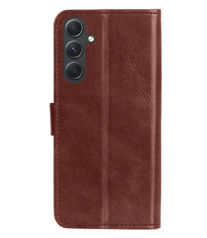 Forterra Samsung A14 Hoesje Bookcase Cover met Kaarthouder - Bruin