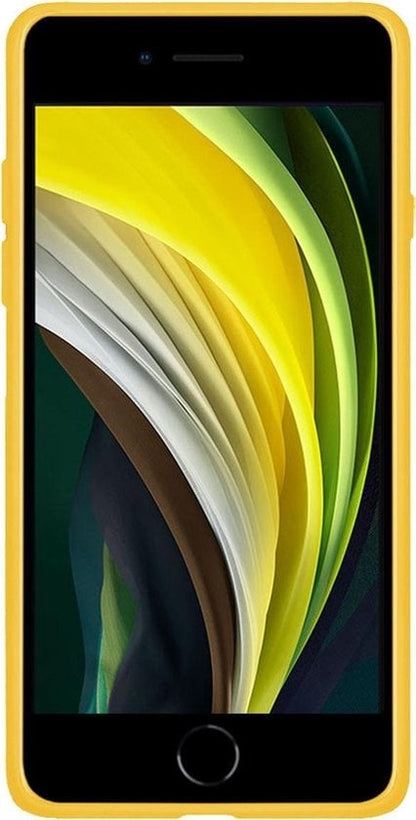 Forterra iPhone SE 2020 Hoesje Siliconen Backcover Lichtgewicht - Geel