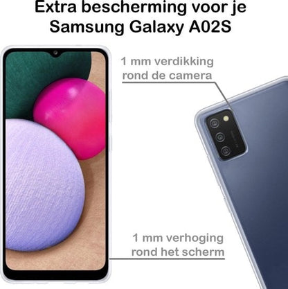 Forterra Samsung A02s Hoesje Siliconen Backcover Lichtgewicht - Transparant