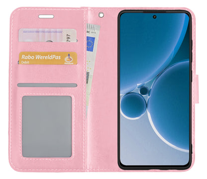 Forterra OnePlus Nord 3 Hoesje Bookcase Cover met Kaarthouder - Lichtroze