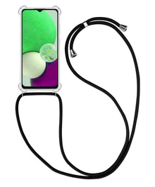 Forterra Samsung A13 4G Hoesje met Koord Backcover Shockproof - Transparant