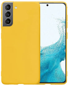 Forterra Samsung S22 Hoesje Siliconen Backcover Lichtgewicht - Geel
