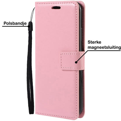 Forterra Samsung S23 Plus Hoesje Bookcase Cover met Kaarthouder - Lichtroze