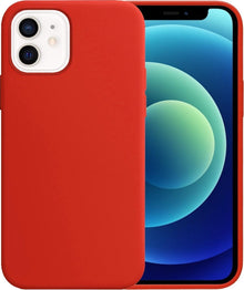 Forterra iPhone 12 Hoesje Siliconen Backcover Lichtgewicht - Rood