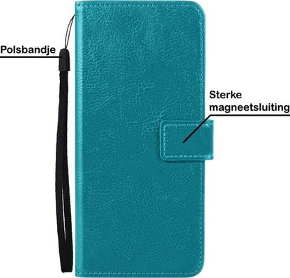 Forterra Samsung S20 Hoesje Bookcase Cover met Kaarthouder - Turquoise