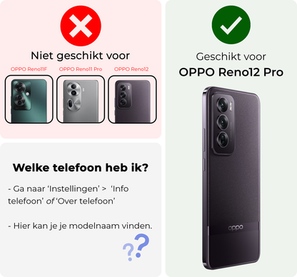 Forterra OPPO Reno 12 Pro Screenprotector Gehard Glas - Full Screen