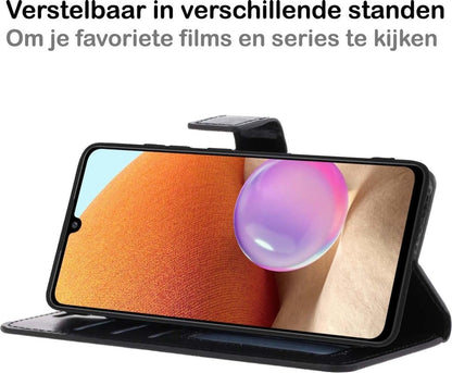 Forterra Samsung A32 5G Hoesje Bookcase Cover met Kaarthouder - Zwart