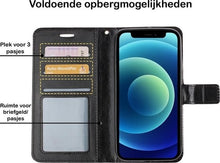 Forterra iPhone 12 Pro Hoesje Bookcase Cover met Kaarthouder - Zwart