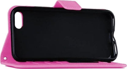 Forterra iPhone 7/8/SE 2020 Hoesje Bookcase Cover met Kaarthouder - Lichtroze