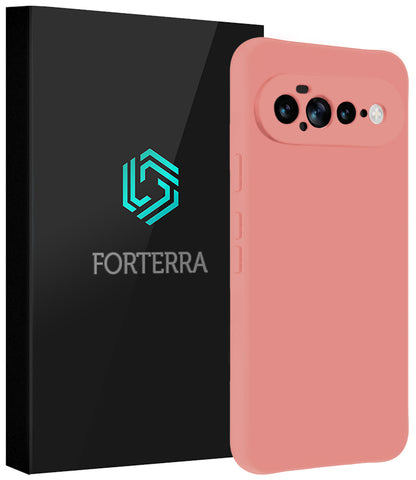Forterra Google Pixel 11 Pro XL Hoesje Siliconen Backcover Lichtgewicht - Lichtroze