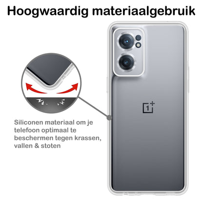 Forterra OnePlus Nord CE 2 Hoesje Siliconen Backcover Lichtgewicht - Transparant