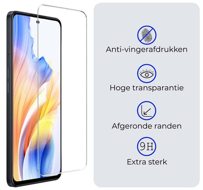 Forterra OPPO A58 Screenprotector Gehard Glas - Anti-kras