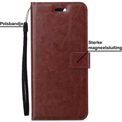 Forterra Samsung A13 4G Hoesje Bookcase Cover met Kaarthouder - Bruin