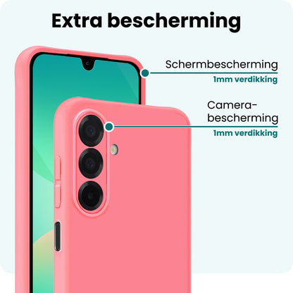 Forterra Samsung A26 Hoesje Siliconen Backcover Lichtgewicht - Lichtroze