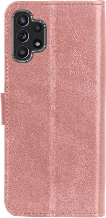 Forterra Samsung A32 5G Hoesje Bookcase Cover met Kaarthouder - Rosé goud