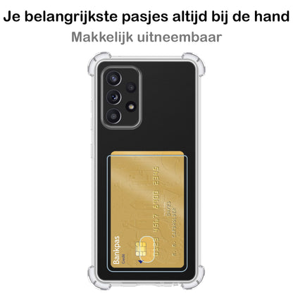 Forterra Samsung A33 Hoesje Kaarthouder Backcover Shockproof - Transparant
