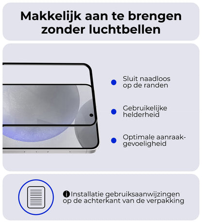 Forterra Samsung S24 Screenprotector Gehard Glas - Full Screen