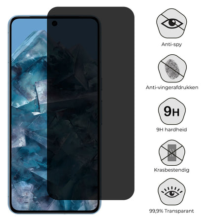 Forterra Google Pixel 8 Pro Screenprotector Gehard Glas - Privacy