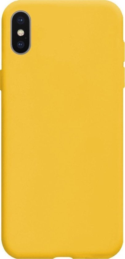 Forterra iPhone Xs Max Hoesje Siliconen Backcover Lichtgewicht - Geel
